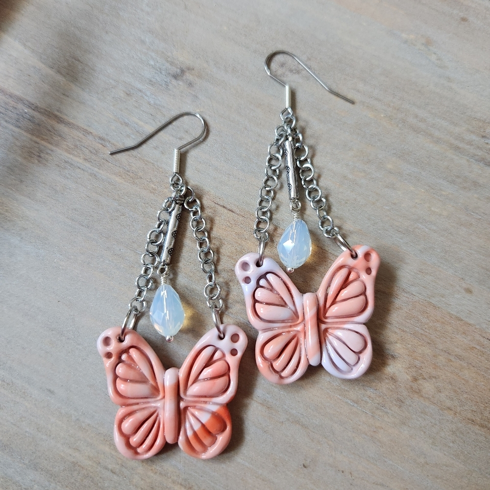 Handmade Butterfly Dangle Earrings